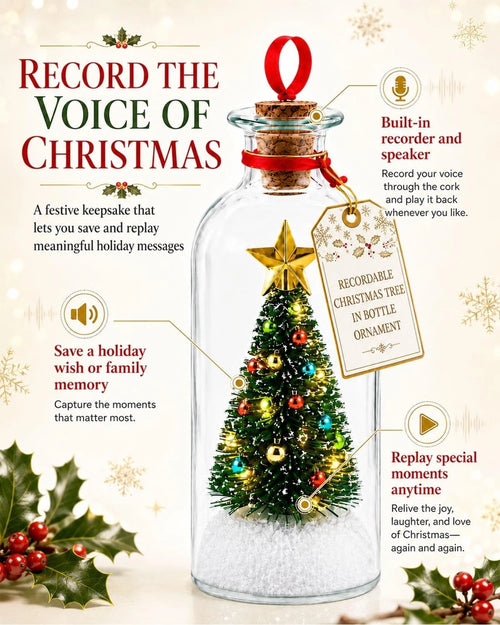 Recordable Christmas Tree Message Bottle